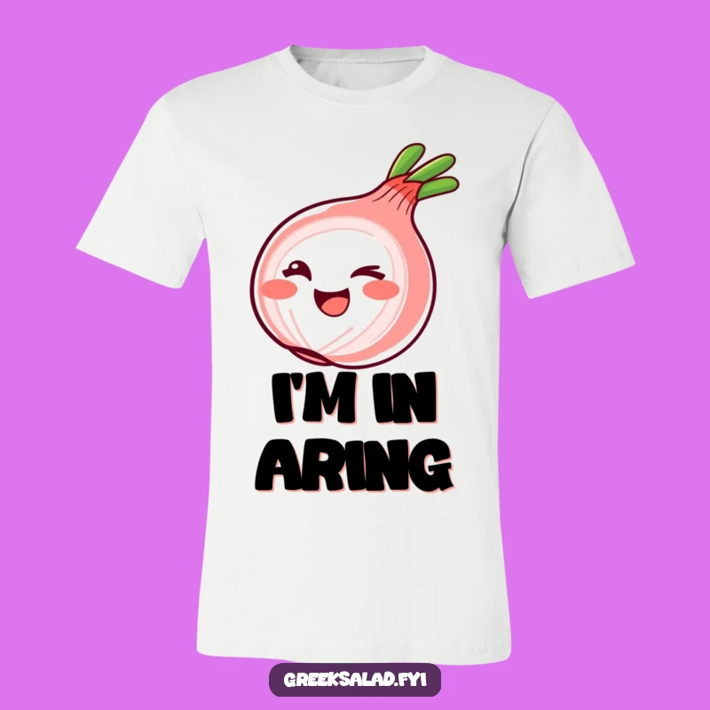 Funny Winking Onion Ring T-Shirt: Show Off Your Playful Side with This Cheeky Design