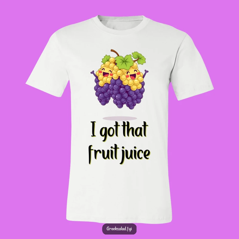 Funny Synchronized Grape Jump T-Shirt - Hilarious Fruit Humor Tee, Perfect Funny Gift!