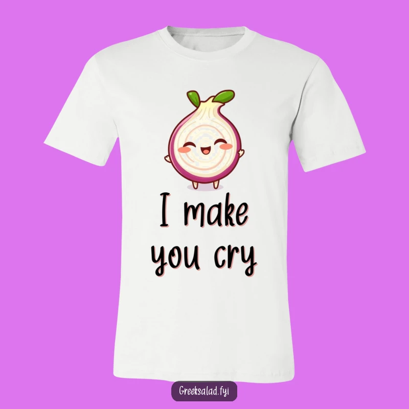 Funny Onion Spin T-Shirt: Giggling Red Character Tee Gift