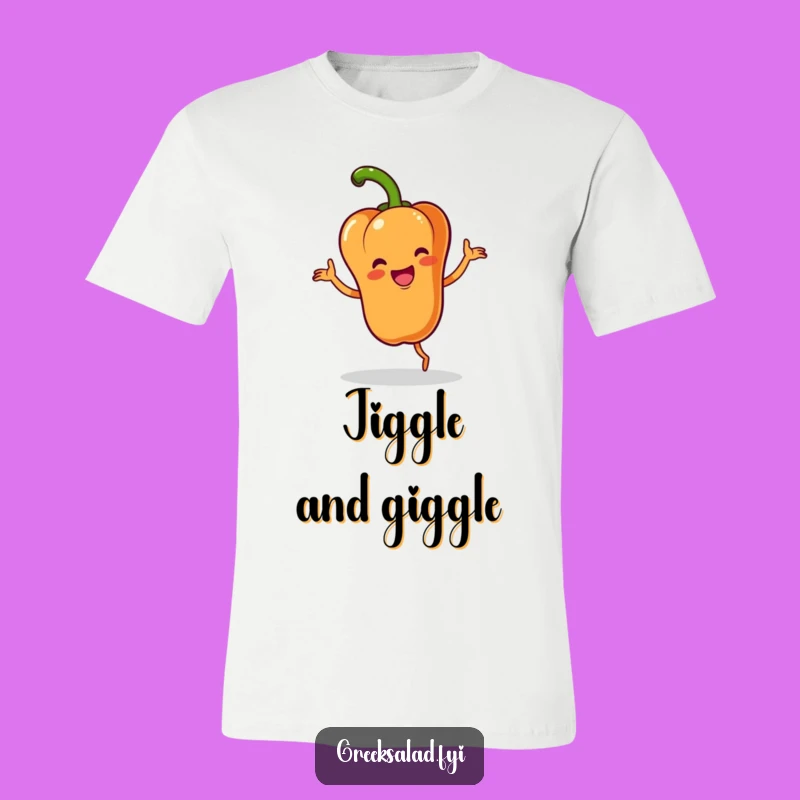 Funny Bell Pepper Jig T-Shirt - Energetic Veggie Dance, Great Gift Idea