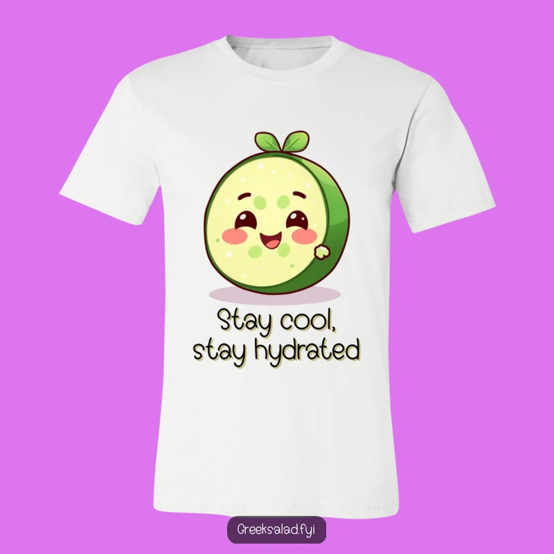 Funny Cucumber Slice T-Shirt - Cool & Refreshing Comedic Apparel