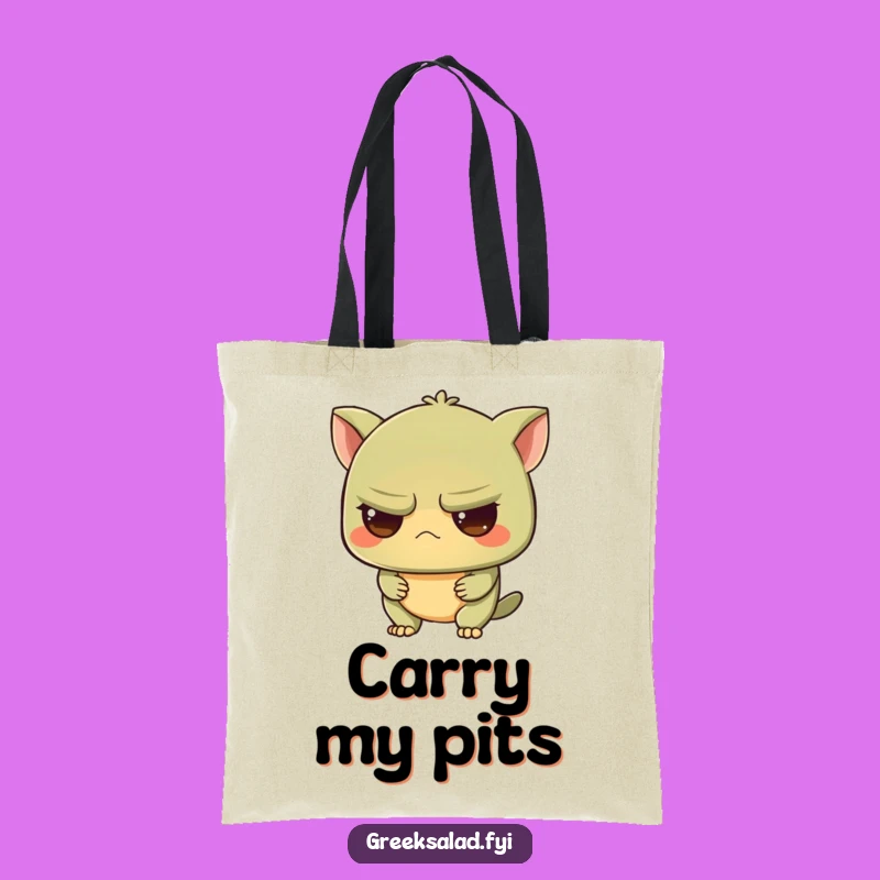 Funny Intrigued Olive Tote Bag: Carry Your Curiosity with Grumpy Style