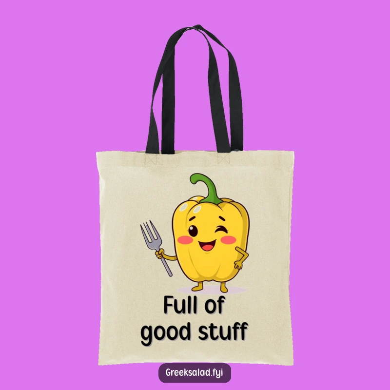 Funny Chef Pepper Tote Bag - Jolly Vegetable Carry-all, Confident Pose, Perfect Funny Gift!