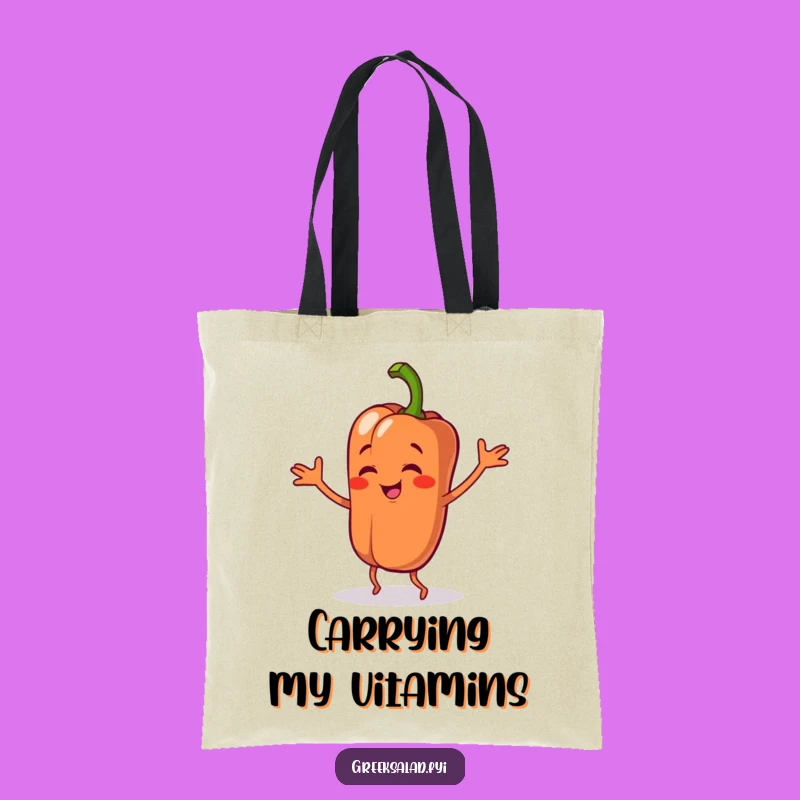 Funny Bell Pepper Dance Tote Bag: Carry Your Veggie Love