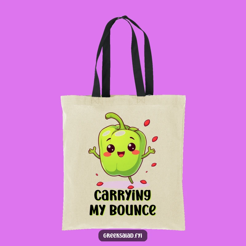 Funny Bell Pepper Tote Bag - Bouncy & Practical Veggie Lover's Gift