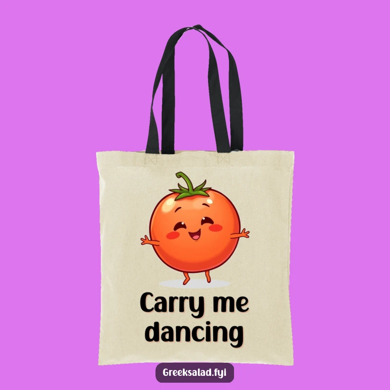 Funny Dancing Tomato Tote Bag - Carry Fun & Style, Perfect Gift