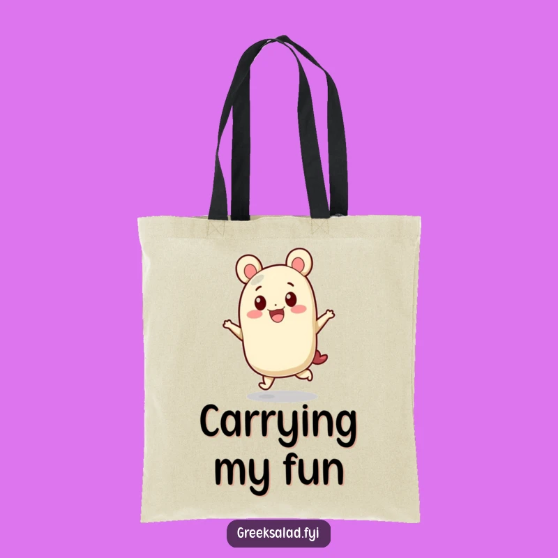 Funny Feta Cheese Hop Tote Bag: Cheesy Style, Perfect Humorous Gift