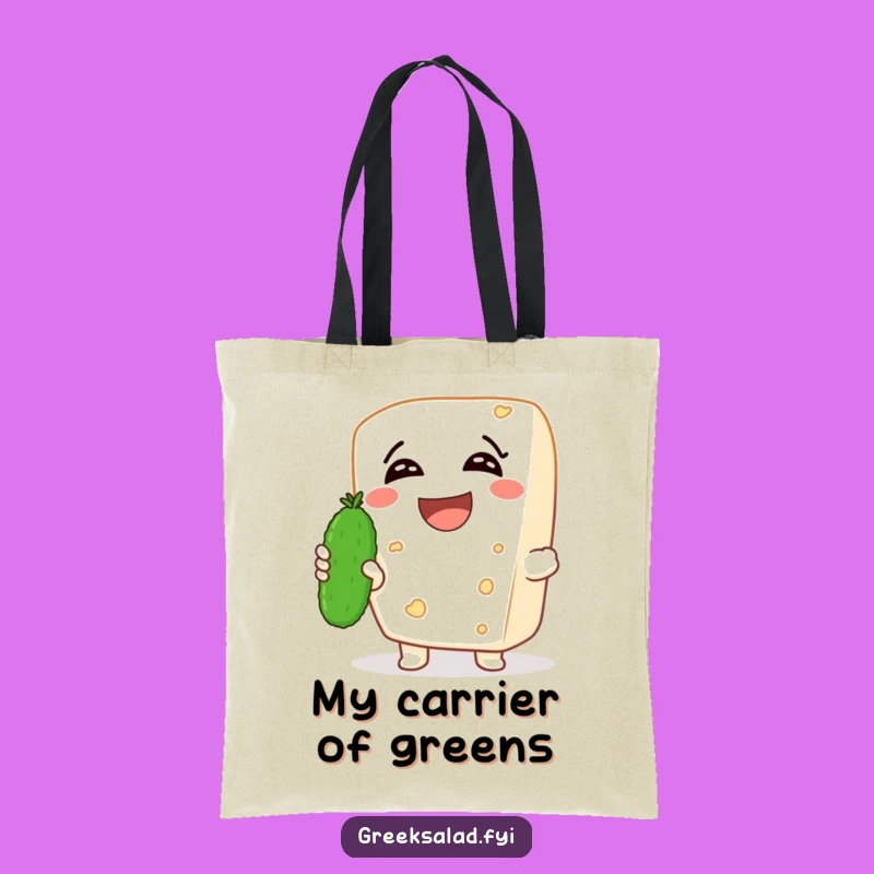 Funny Feta Laugh Tote Bag: Cheesy Joy, Clever Funny Gift Bag