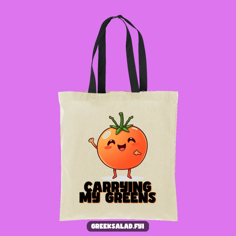 Funny Grocery Tote Bag: Veggie Pals Tomato & Cucumber, Hilarious Gift