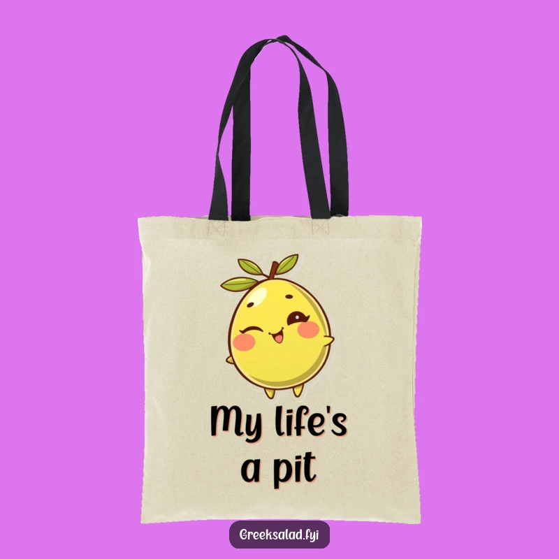 Funny Olive Tote Bag: Carry Your Laughs with This Giggling Olive!
