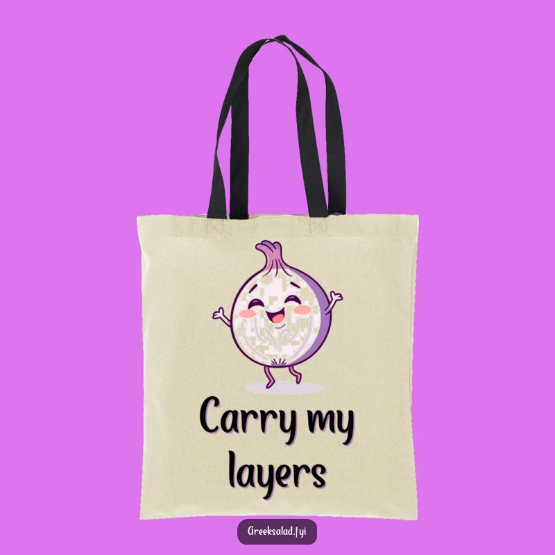 Funny Onion Slice Dancing Tote Bag: Carry Your Essentials with Playful Flair