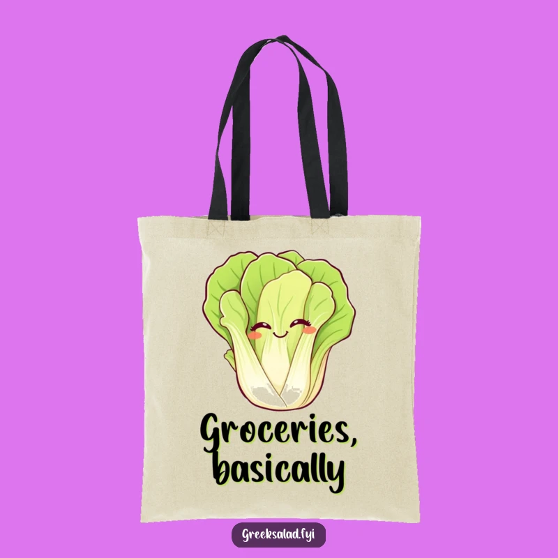 Funny Giggling Romaine Tote Bag: Carry Your Groceries with a Smile