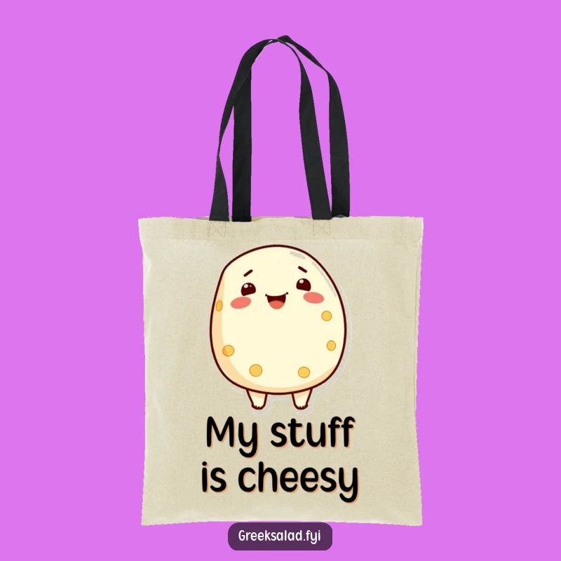 Funny Feta Cheese Tote Bag: Proud Dairy Carry-All Gift