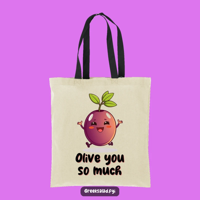 Funny Kalamata Olive Tote Bag - Carry Your Humor with This Delightful Hop Design